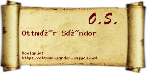 Ottmár Sándor névjegykártya