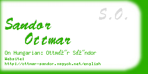 sandor ottmar business card